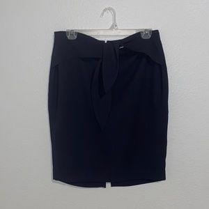 Tie front pencil skirt